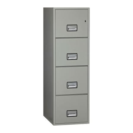 Phoenix Safe International Phoenix Safe Vertical 25" 4-Drawer Letter Fire and Water Resistant File Cabinet, Lt Gray - LTR4W25LG LTR4W25LG